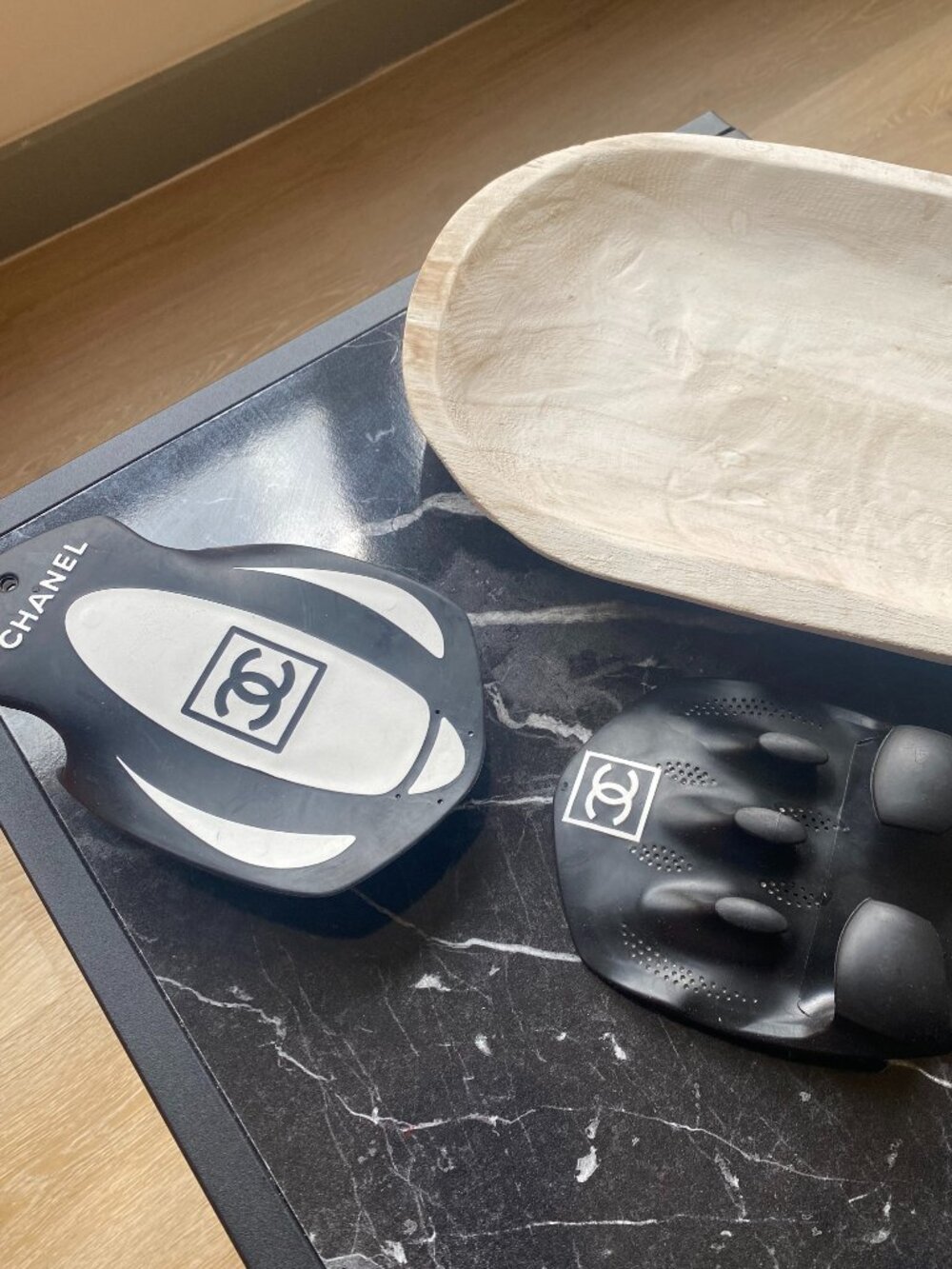 Rare Authentic Chanel Swim Hand Paddles – Luxury Accessory, Collectible